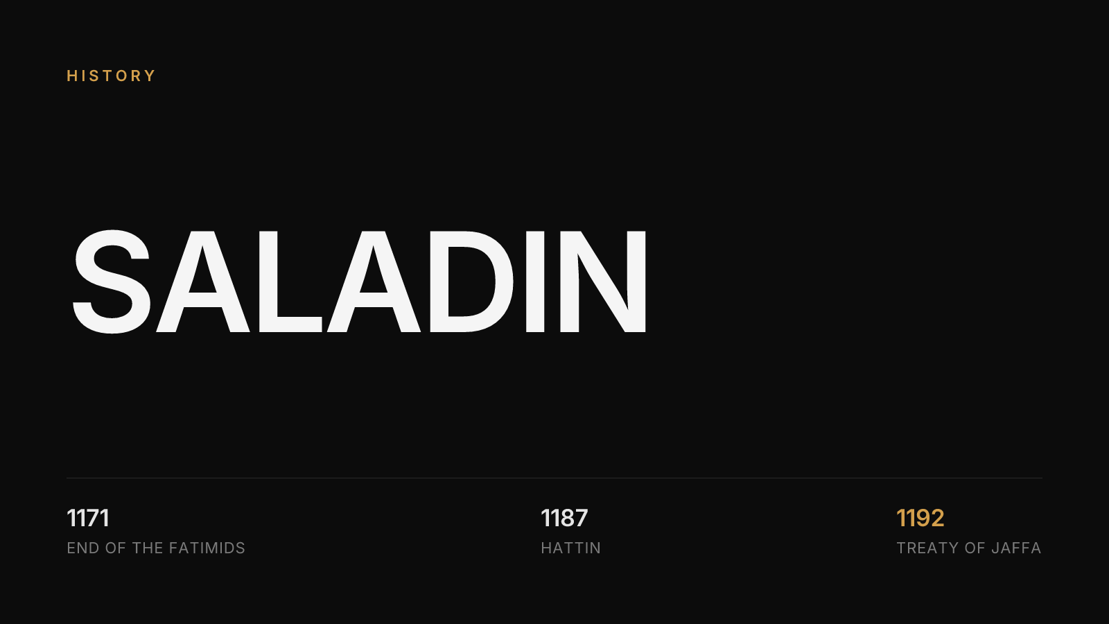 Saladin: The Sultan Who Took Jerusalem Back